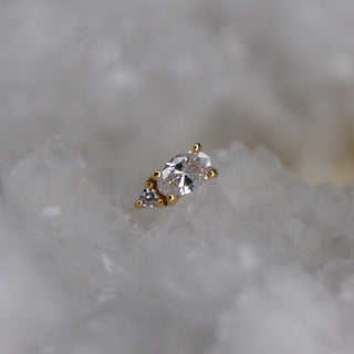 buddha jewellery jewelry push fit threadless 14k gold piercing attachment desden cluster white yellow gold swarovski cz