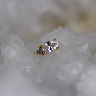 buddha jewellery jewelry push fit threadless 14k gold piercing attachment desden cluster white yellow gold swarovski cz
