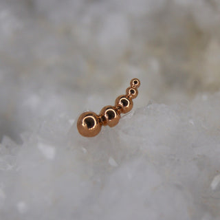 half triumph croissant beaded curve 14k rose gold threadless push fit jewellery junipurr jewelry cardiff uk