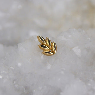 junipurr jewellery floral botanic leaf threadless push fit attachment