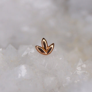 dr bloom tri leaf blossom 14k gold threadless push fit junipurr jewellery stockist uk