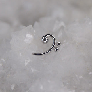 junipurr jewelry jewellery piercing piercings music bass clef 14k gold rose white yellow threadless cardiff stockist