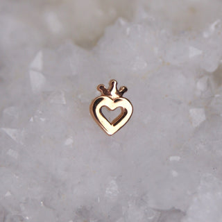 junipurr jewellery jewelry cladagh heart with crown 14k yellow rose white threadless push fit