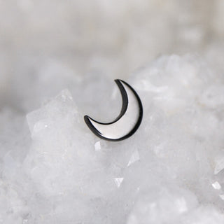 junipurr jewellery scene moon black rhodium plated gold threadless push fit 14k body jewelry junipurr