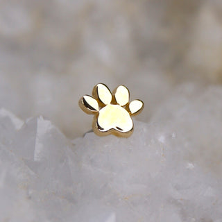 Junipurr Jewelry Gold Dog Paw - 14k Gold Threadless End