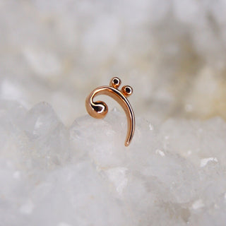 junipurr jewelry jewellery piercing piercings music bass clef 14k gold rose white yellow threadless cardiff stockist
