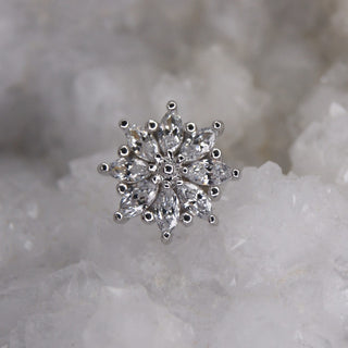 junipurr jewellery jewelry 14k white gold threadless cluster marquise threadless push fit cardiff piercings