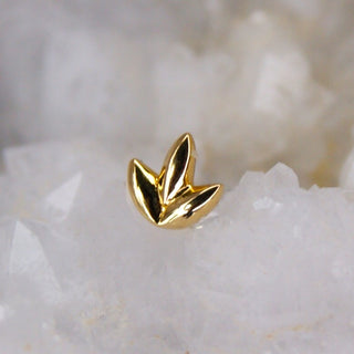 dr bloom tri leaf blossom 14k gold threadless push fit junipurr jewellery stockist uk