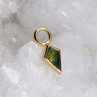 junipurr jewellery jewelry genuine moss agate charm urena kite cut