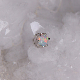 Junipurr jewellery threadless push fit crown tiara opal king queen body jewellery piercing earring 14k karat