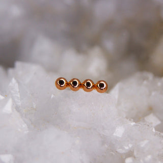 junipurr jewllery jewelry beads of 4 rose gold 14k threadless push fit piercings cardiff milimalist simple long earring body jewelry