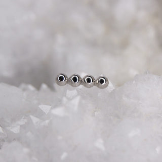 junipurr jewllery jewelry beads of 4 rose gold 14k threadless push fit piercings cardiff milimalist simple long earring body jewelry