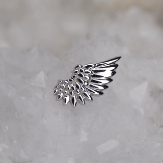 junipurr jewellery icarus wing angel wing piercing body jewelry threadless push fit 14k white gold