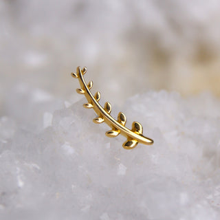 junipurr jewellery florence 14k gold yellow push fit body jewellery piercing right curve