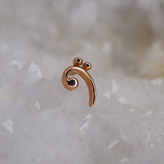 junipurr jewelry jewellery piercing piercings music bass clef 14k gold rose white yellow threadless cardiff stockis