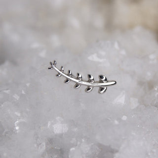 junipurr jewellery florence 14k gold white push fit body jewellery piercing right curve
