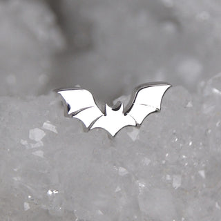 junipurr jewellery jewlry threadless push fit 14k gold yellow white batman bat halloween gothic goth piercing earrings