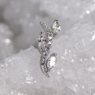 junipurr jewelry jewellery kimber 14k gold threadless push fit attachment piercing earring cz cubic zirconia swarovski