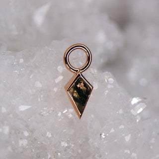 junipurr jewellery jewelry genuine moss agate charm urena kite cut