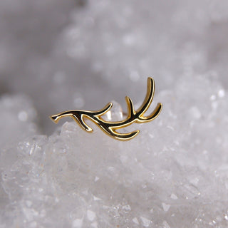 JUNIPURR JEWELLERY JEWELRY DOUBLE PIN ATTACHMENT ANTLER DEER FAIRY MYTHICAL ETHEREAL 14K GOLD BODY JEWELLERY