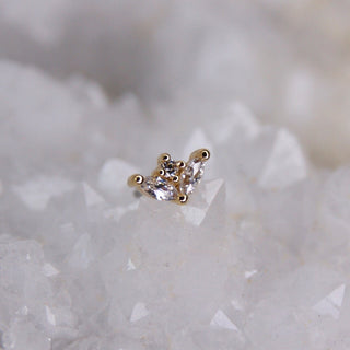 buddha jewelry jewellery pur marquise fan cz swarovski threadless push fit fan cluster piercing jewellery