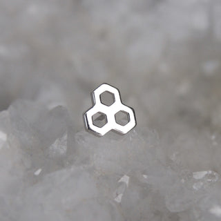 Tish Lyon - 14k Gold Honeycomb Threadless End
