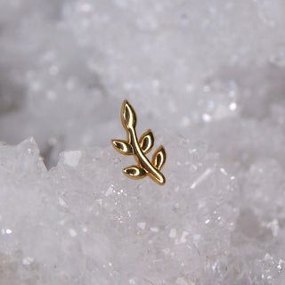 Tish Lyon - 14K Gold Leaf Vine Threadless End