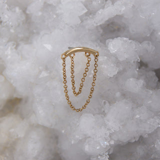 Tish Lyon - 14K Gold Internal Hanging Double Chain - Threadless End