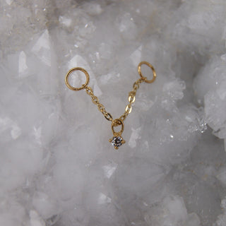 Tish Lyon - TL - 9CT GOLD HANGING GEM CHAIN CHARM FOR BARS