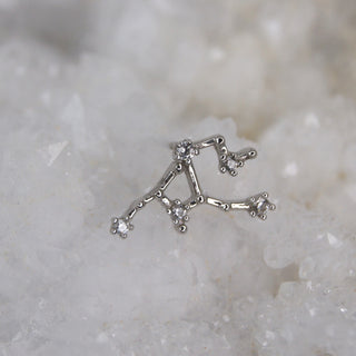 Tish Lyon - TL - 14CT SOLID GOLD THREADLESS JEWELLED ZODIAC CONSTELLATION PIN ATTACHMENT