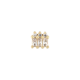 buddha jewellery jewelry excess threadless push fit 14k body jewelry attachment with 6 genuine swarovski cz set in 14k gold white yellow rose