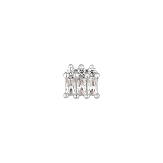 buddha jewellery jewelry excess threadless push fit 14k body jewelry attachment with 6 genuine swarovski cz set in 14k gold white yellow rose