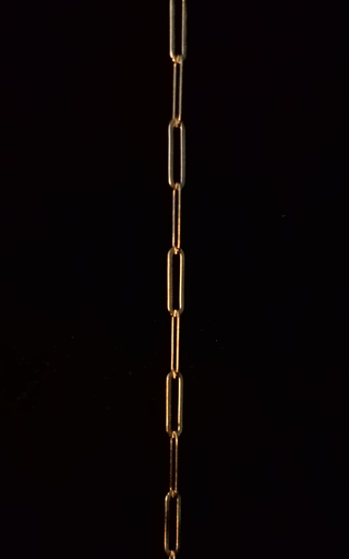 9k Yellow Gold 2.3mm Long-Link Paperclip Chain