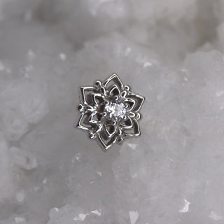 mandala flower 14k gold buddha jewelry organics cz swarovski floral attachment piercing jewellery