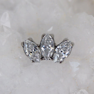 industrial strength white cz marquise fan