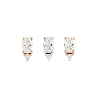 buddha jewellery jewelry push fit threadless 14k gold piercing attachment desden cluster white yellow gold swarovski cz