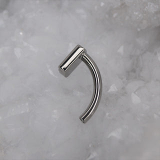 Floating Navel bar belly Jewellery Cardiff 14g fixed top threaded attachment with channel set swarovski