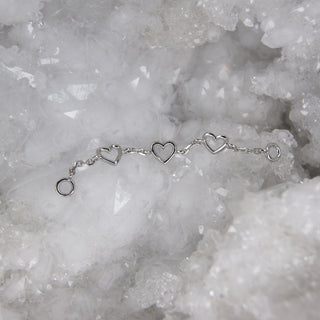 junipurr jewellery heart link chain for industrial or nose chain project lots of love in solid white gold connect piercings