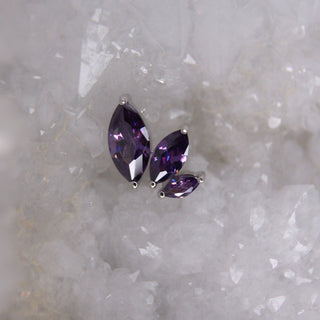 junipurr jewellery amethyst glory threadless push fit attachment for piercings