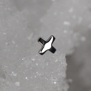 junipurr jewellery jewelry implant grade titanium threadless push fit earring labret flat back
punk goth emo x cross