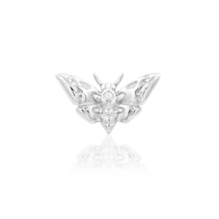 JUNIPURR JEWELRY DEATHS-HEAD MOTH WHITE GOLD