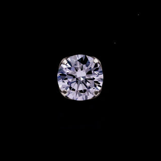 junipurr prong set cz cubic zirconia gem in threadless push fit verified implant grade titanium gemmed earrings gift for him for her piercing lovers affordable accessible titanium jewelry uk junipurr stockist amethyst