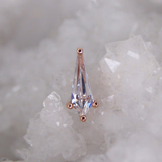 buddha jewellery soho kite cut prong set cz swarovski 14k gold threadless push fit piercing