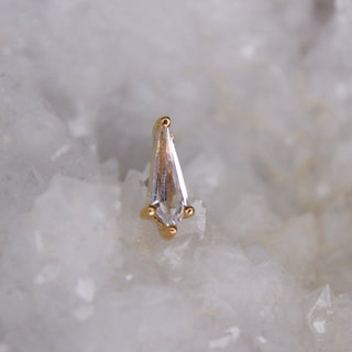 buddha jewellery soho kite cut prong set cz swarovski 14k gold threadless push fit piercing