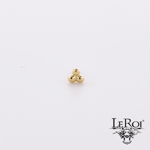Leroi 14K gold 3 Bead Cluster Cardiff Piercing