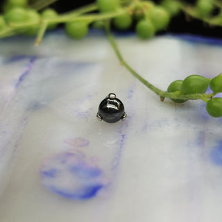 anatometal hematite prong orb 18k white gold