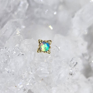 Anatometal Zia Opal Threadless End 18k Gold 