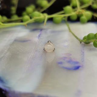 anatometal rose quarts prong orb 18k white gold