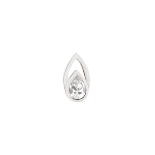Buddha White Gold Echo - CZ - Threadless End
