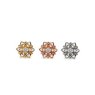 Buddha jewellery Gold Mandala CZ - Charity Threadless End